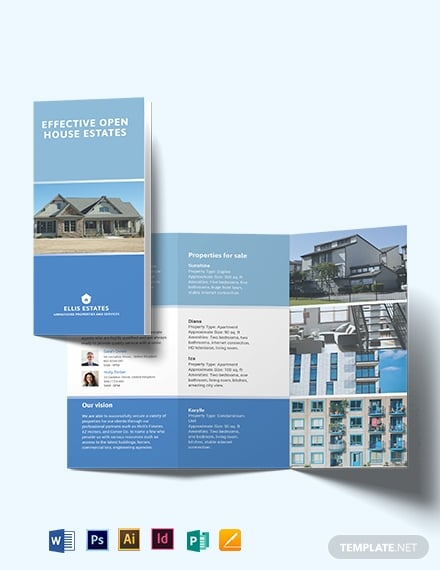real estate community tri fold brochure template