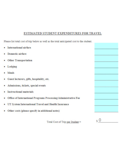 recreational travel proposal template