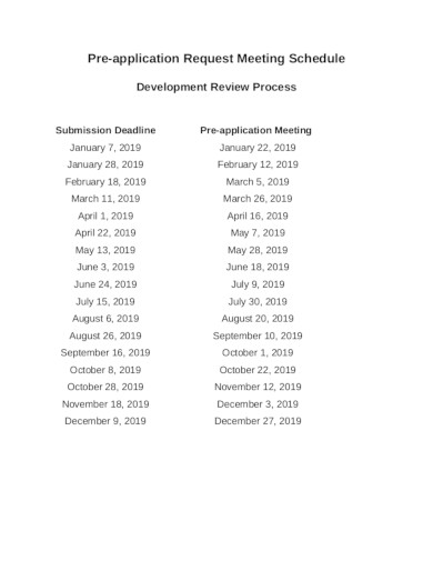 request meeting schedule template