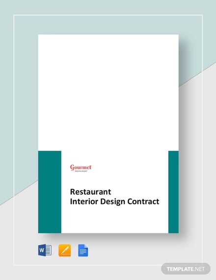 restaurant interior design contract template