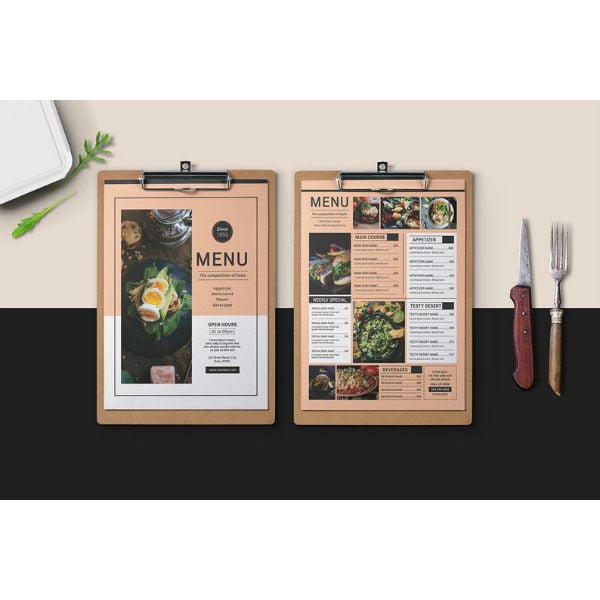 restaurant menu flyer template