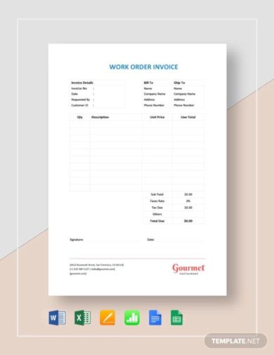 restaurant-work-order-invoice-template