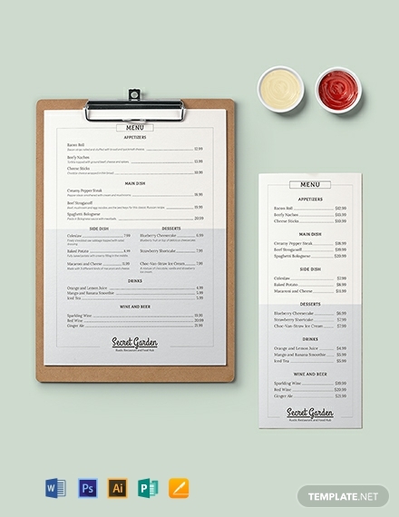 Rustic Menu - 10+ Free Templates in MS Word, Photoshop, InDesign ...