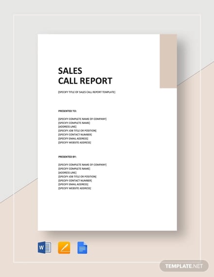 26 Call Report Templates Pdf Word Pages Free Premium Templates