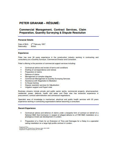 sample consulting resume in pdf