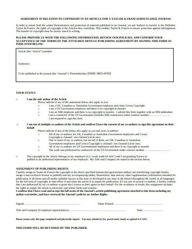 sample copyright agreement example