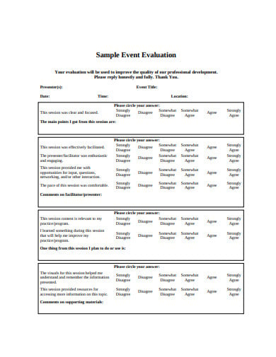 sample event evaluation template