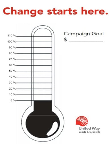 sample fundraiser chart template