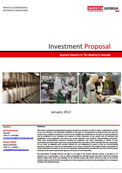 sample investment proposal