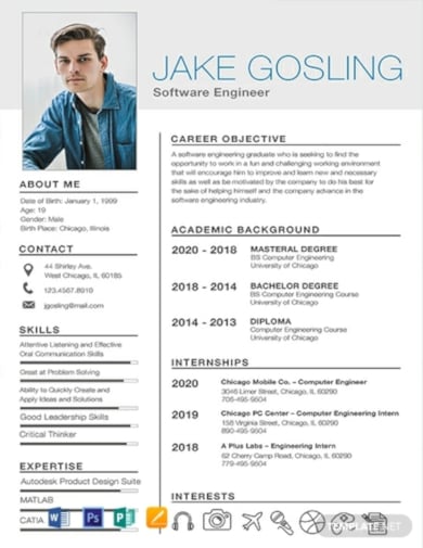 single page resume templates free download