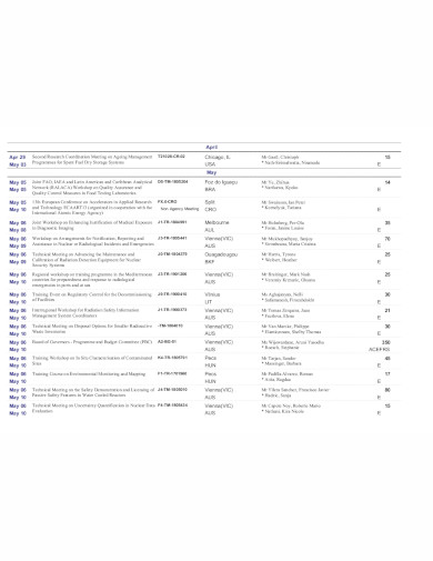 sample meeting schedule in pdf