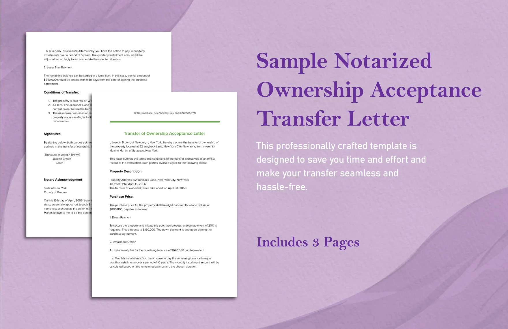 13 Ownership Transfer Letter Templates Sample Example Format 1799