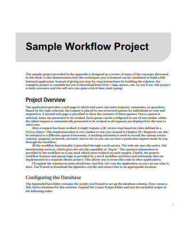 sample project workflow