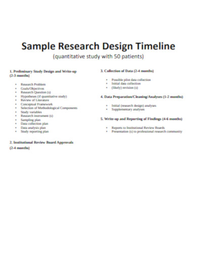 sample research design timeline example