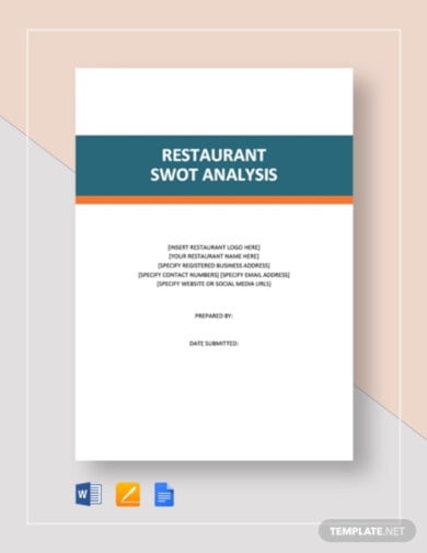 sample restaurant swot analysis template