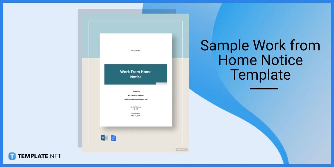 sample work from home notice template