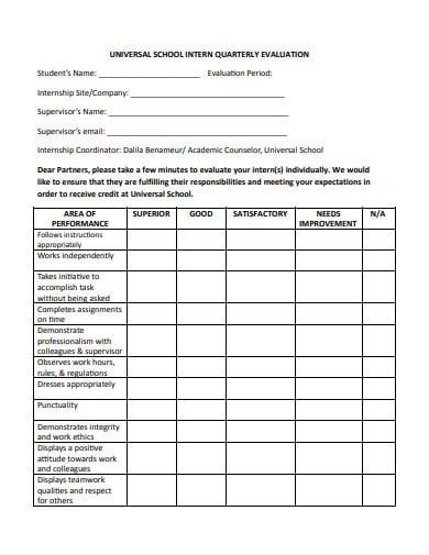 12+ Quarterly Evaluation Templates - PDF