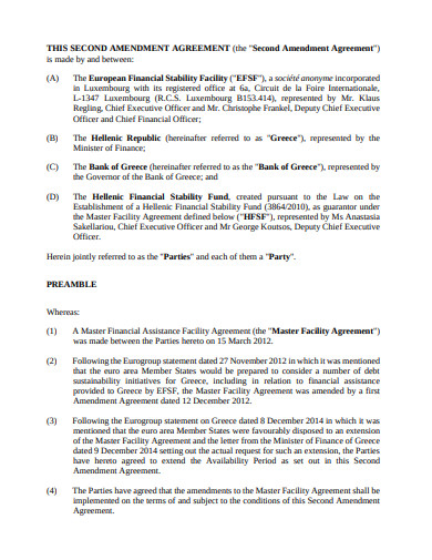second amendment agreement template