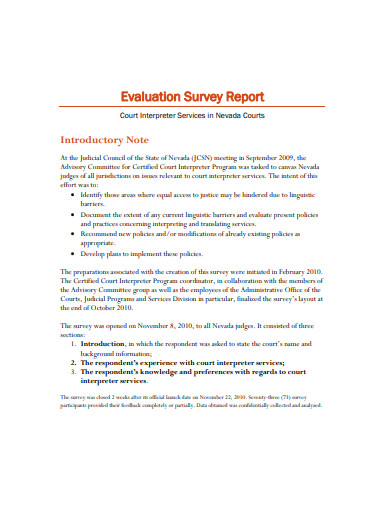 7+ Service Evaluation Survey Templates in PDF