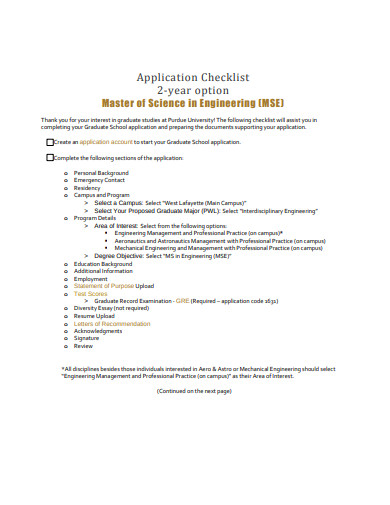 15+ College Application Checklist Templates in PDF