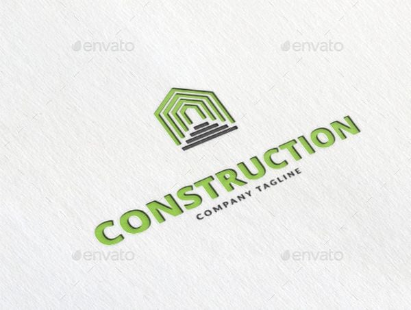 simple construction logo template