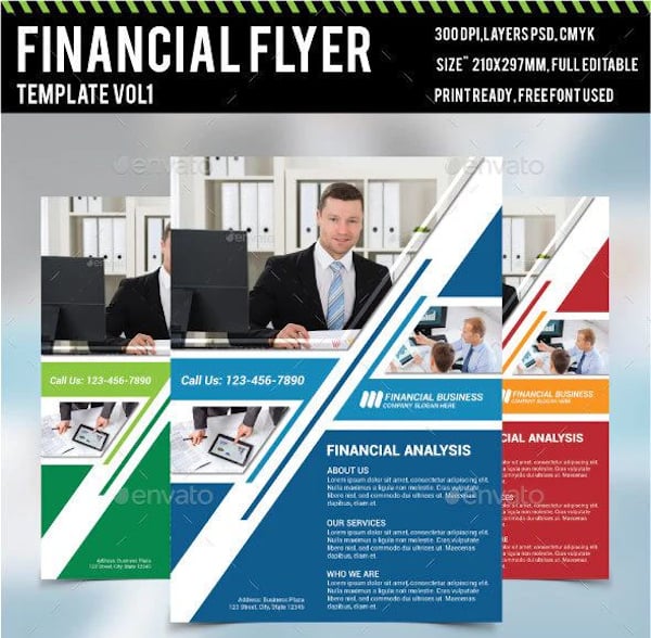 simple financial flyer template