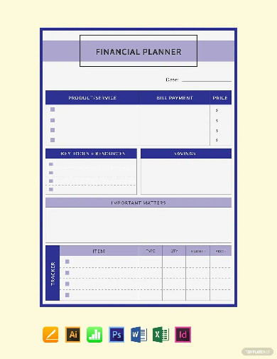 simple financial planner template