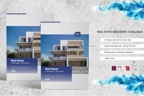 simple real estate catalogue brochure template