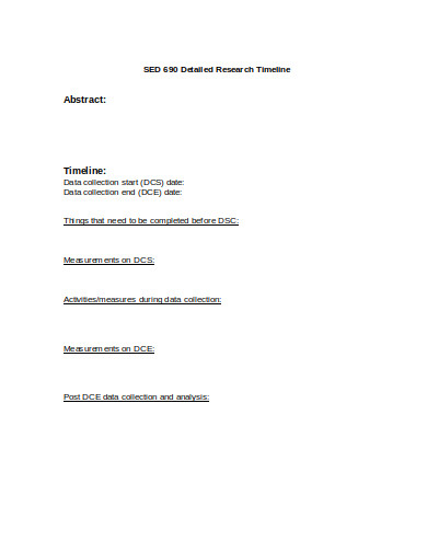 simple research timeline example