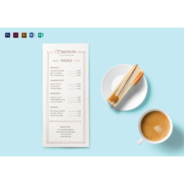 Download this French Menu Template