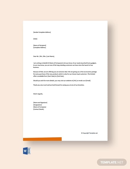 small business marketing letter