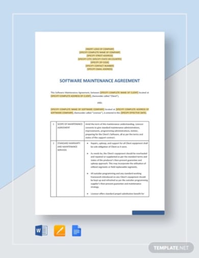 software-maintenance-agreement-template
