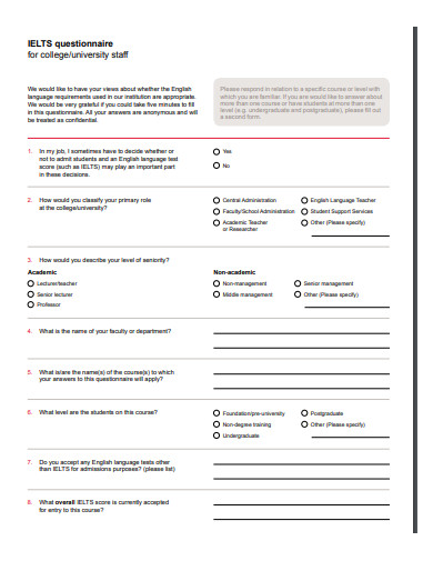 standard-college-questionnaire-template