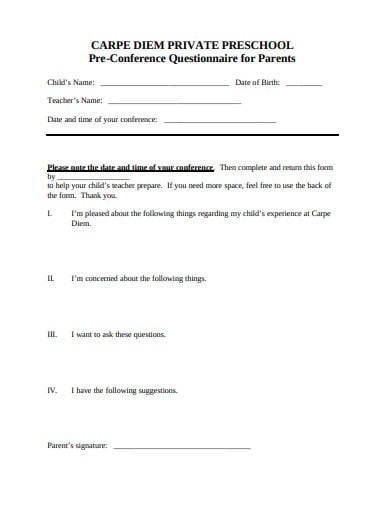 standard-preschool-questionnaire-format