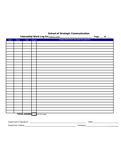 15+ Work Log Templates - Word, Pages, PDF