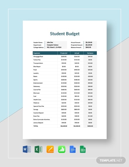 student-budget-template