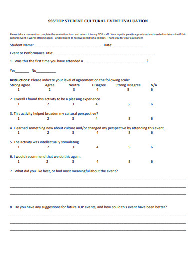 18+ Event Evaluation Templates - PDF