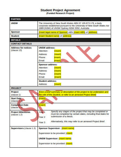 17 Project Agreement Templates In Pdf Xls