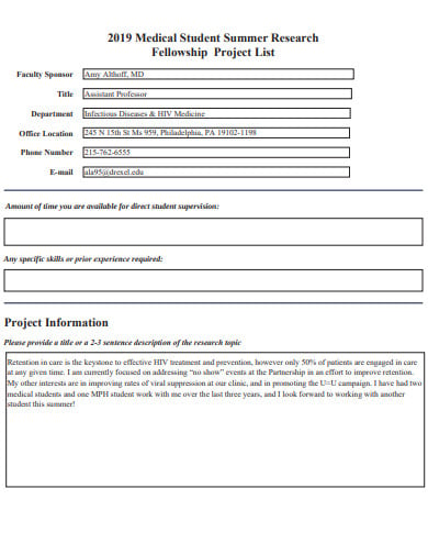 student-project-list-template