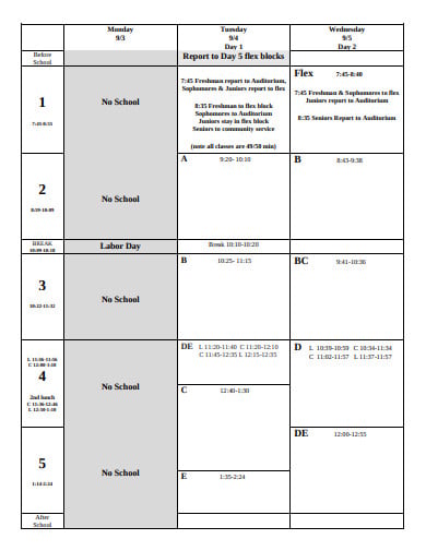 student-schedule-planner-template