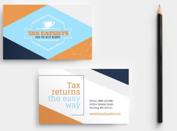 tax service business card template