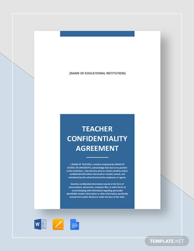teacher-confidentiality-agreement-template