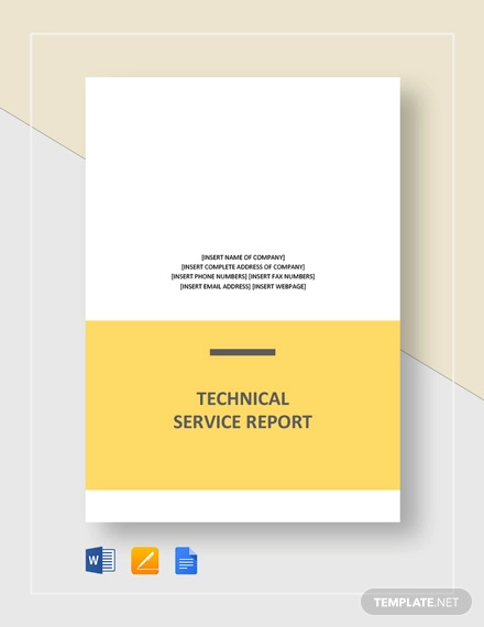 Technical Service Report Template