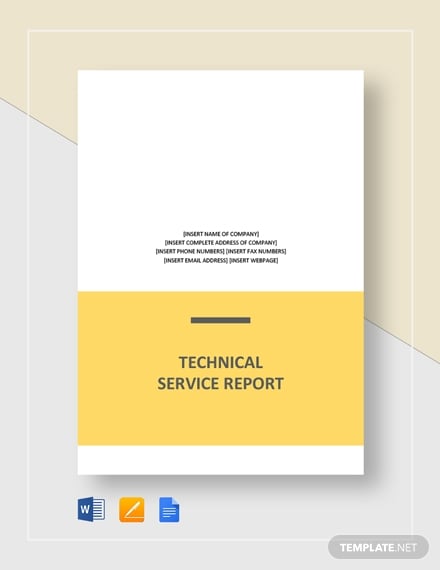 technical service report template