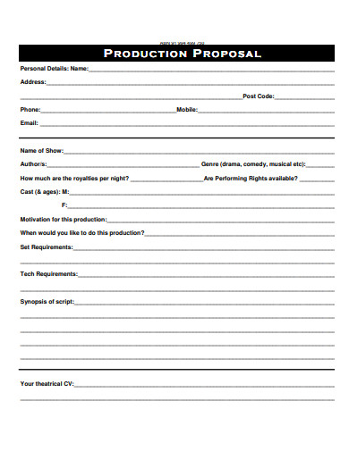 theatre-production-proposal