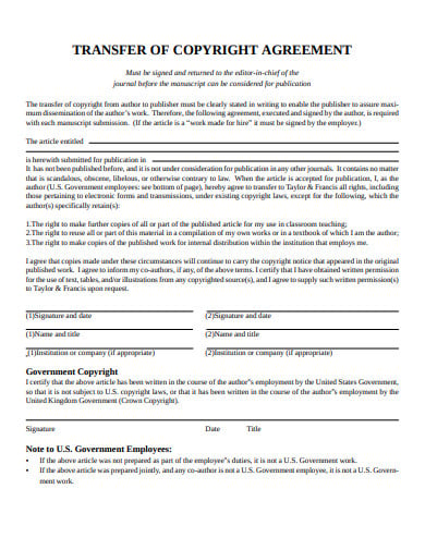 17  Copyright Agreement Templates PDF