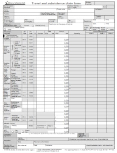 9 Travel Allowance Claim Form Templates Pdf Word 8926