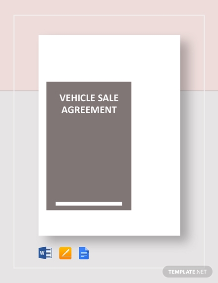 vehicle sale agreement 440