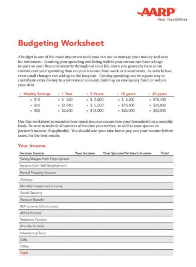 vertical basic budget template