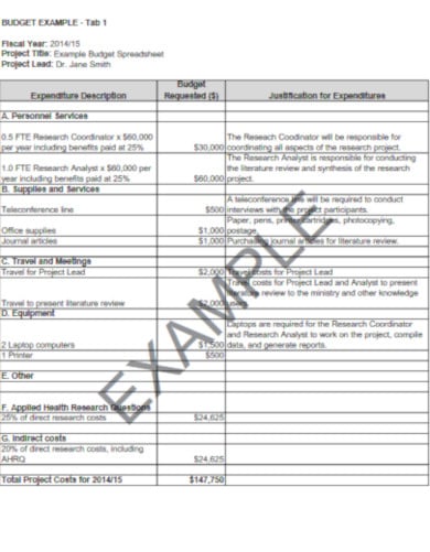 vertical small business budget template